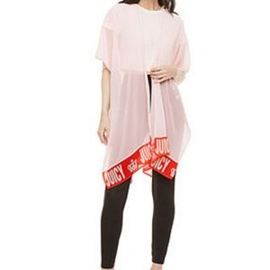 NWT Juicy By Juicy Couture Contrast Pink with Red Accent Logo Wrap OS